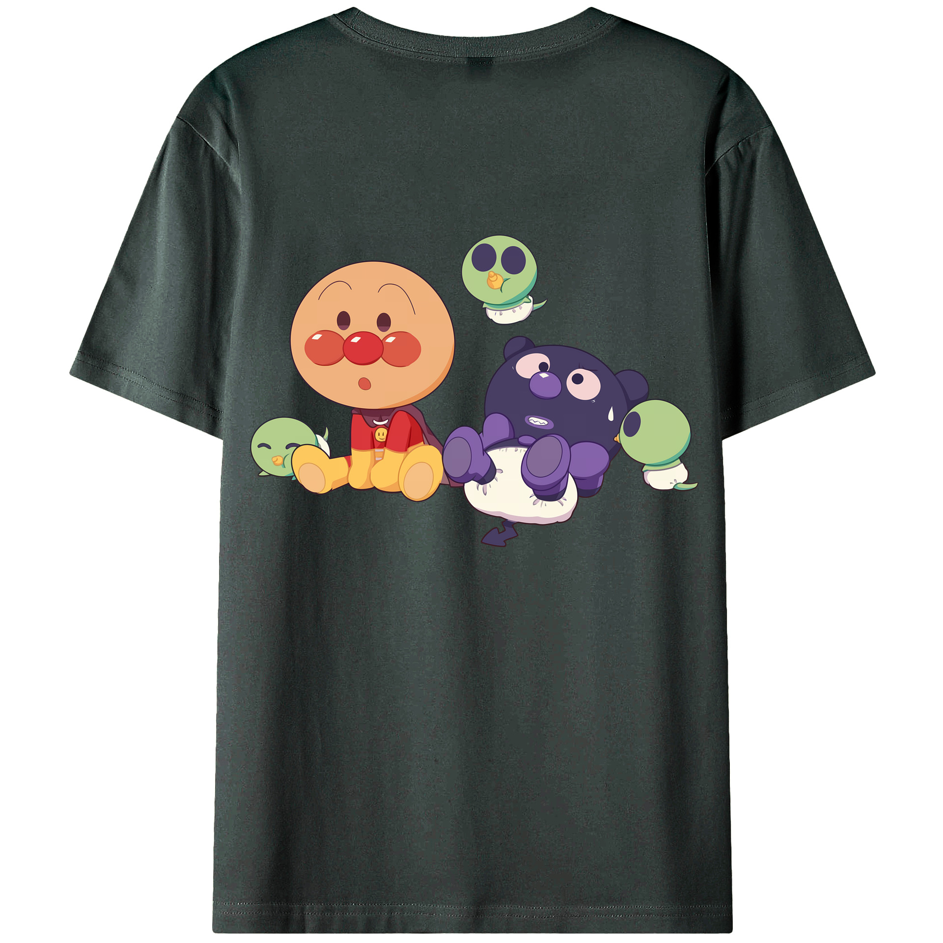 （画像用） アンパンマン Anpanman 綿100％ メンズ半袖Tシャツ（バックプリント） 通気性